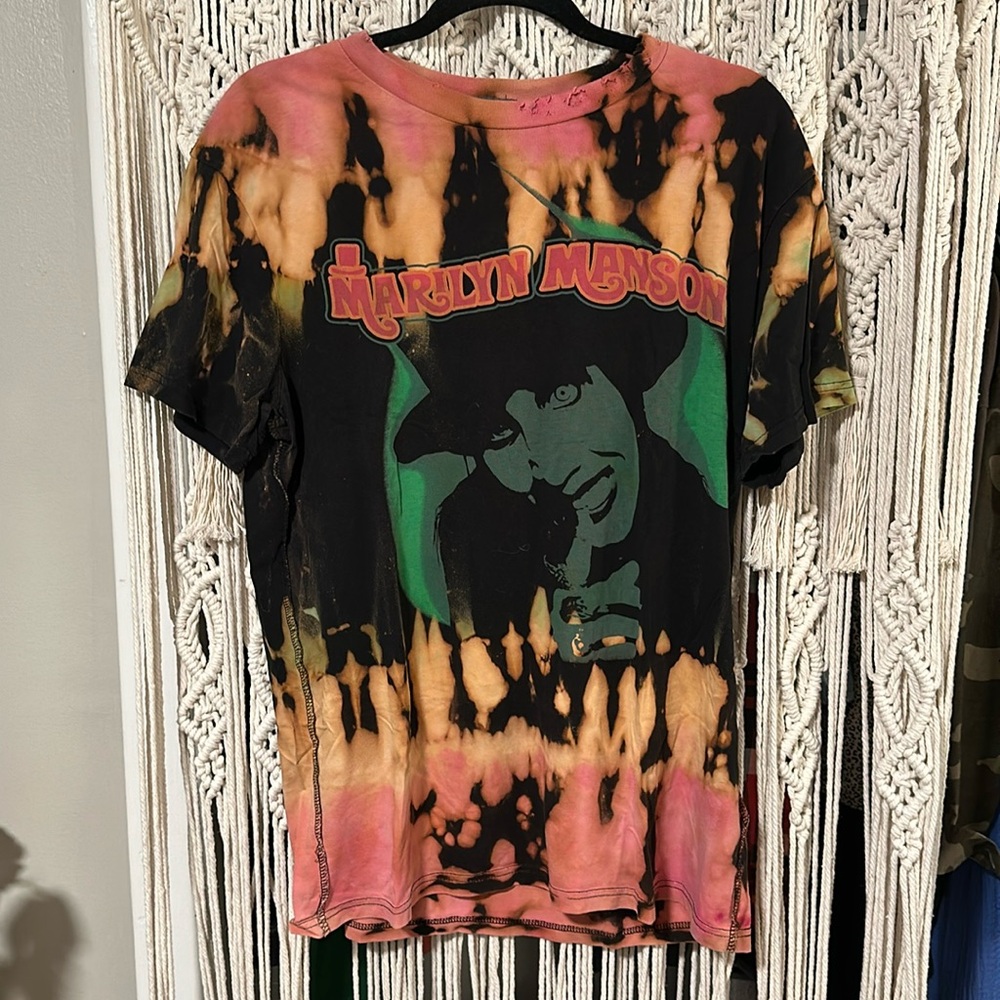 CUSTOM TIE DYED MARILYN MANSON T SHIRT
